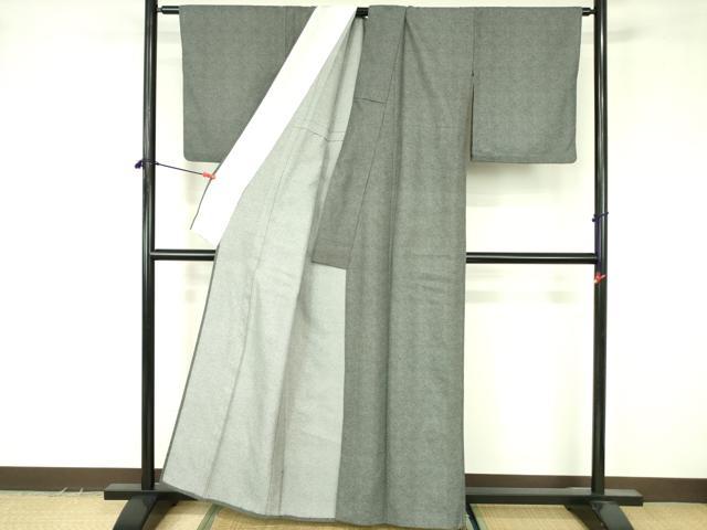 平和屋着物▽江戸小紋　単衣　鮫小紋柄　洗える着物　DABF3535op