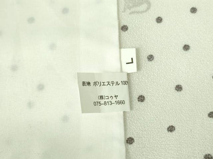 平和屋着物▽小紋　単衣　猫　ネコ　洗える着物　DABF3536op