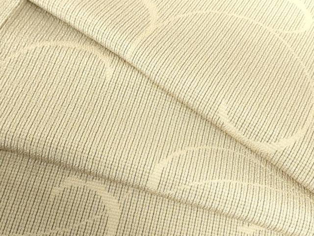平和屋着物▽本塩沢　単衣　唐草文　正絹　逸品　DABF3539op
