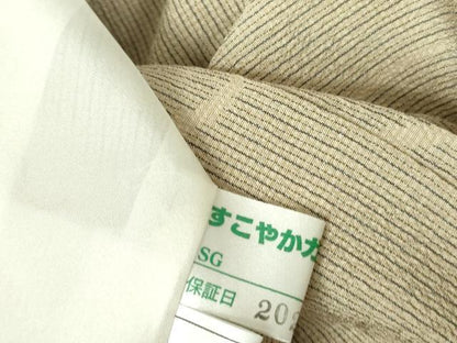 平和屋着物▽本塩沢　単衣　唐草文　正絹　逸品　DABF3539op