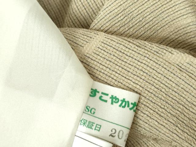 平和屋着物▽本塩沢　単衣　唐草文　正絹　逸品　DABF3539op