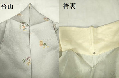 平和屋着物▽小紋　単衣　折鶴　草花　洗える着物　DABF3544op