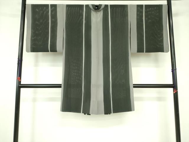 平和屋着物▽長羽織　スリーシーズン　春夏秋　塵除け　間道　正絹　逸品　DABF3556op