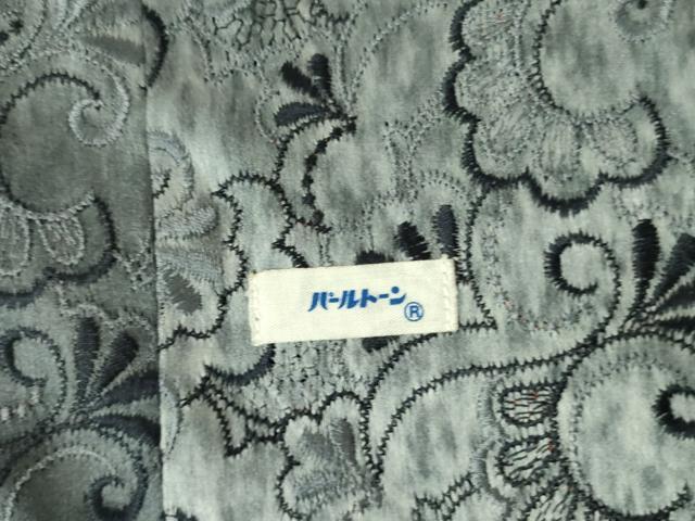 平和屋着物▽道中着　スリーシーズン　春夏秋　塵除け　花唐草文　ロング丈　正絹　逸品　DABF3560op
