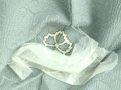 平和屋着物▽上質な色無地　単衣　花唐草地紋　豆がら茶色　正絹　逸品　未使用　DABF3562op