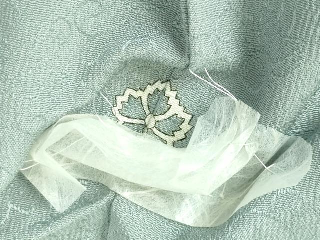 平和屋着物▽上質な色無地　単衣　花唐草地紋　豆がら茶色　正絹　逸品　未使用　DABF3562op
