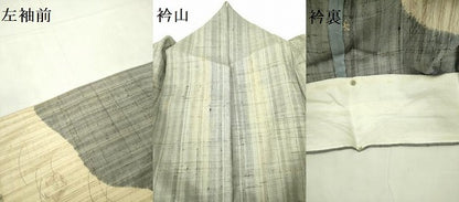 平和屋着物▽染織の名門　しょうざん  生紬　訪問着　単衣　絞り　手描き　風景花文　正絹　逸品　DABF3578op