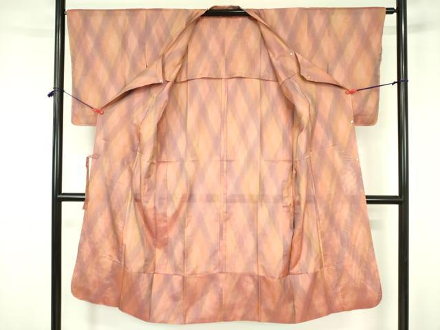 平和屋着物▽道行コート　スリーシーズン　春夏秋　塵除け　霞文　暈し染め　ロング丈　正絹　逸品　DABF3587op