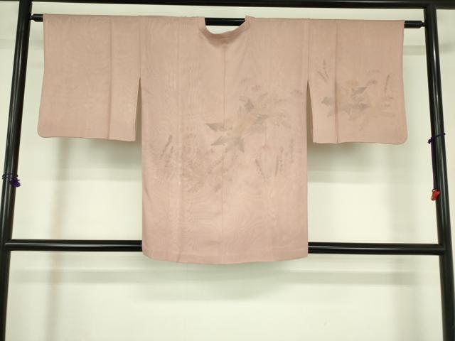 平和屋着物▽道中着　スリーシーズン　春夏秋　塵除け　草花文　正絹　逸品　DABF3590op