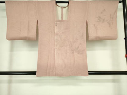 平和屋着物▽道中着　スリーシーズン　春夏秋　塵除け　草花文　正絹　逸品　DABF3590op