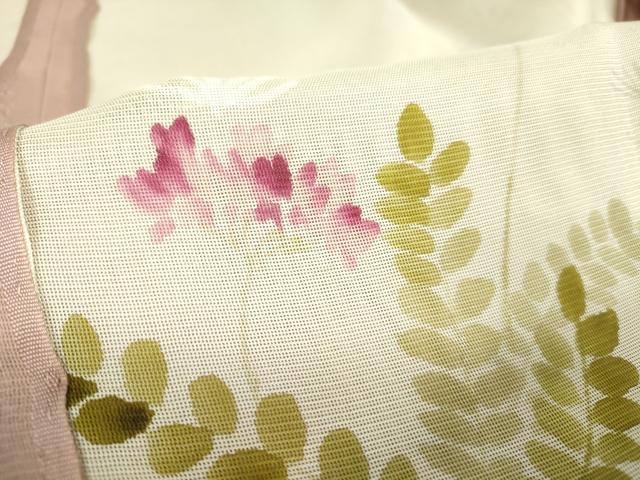 平和屋着物▽道中着　スリーシーズン　春夏秋　塵除け　草花文　正絹　逸品　DABF3590op