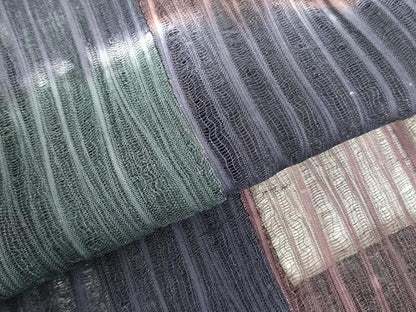 平和屋着物▽道行コート　スリーシーズン　春夏秋　塵除け　格子　ロング丈　正絹　逸品　DABF3595op