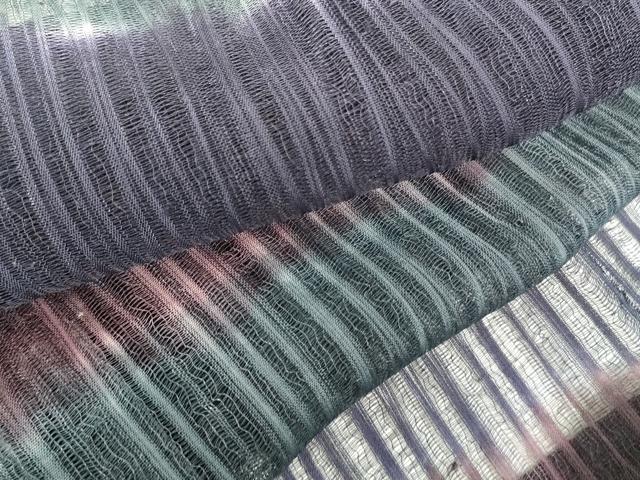 平和屋着物▽道行コート　スリーシーズン　春夏秋　塵除け　格子　ロング丈　正絹　逸品　DABF3595op