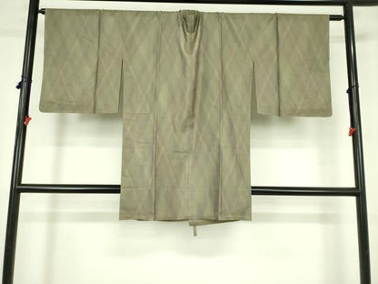 平和屋着物＃道行コート　霞文　暈し染め　ロング丈　正絹　逸品　DABF3597op