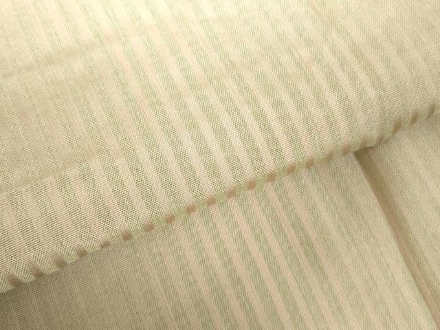 平和屋着物▽道行コート　スリーシーズン　春夏秋　塵除け　縞　暈し染め　ロング丈　正絹　逸品　DABF3612op