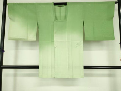 平和屋着物▽道行コート　スリーシーズン　春夏秋　塵除け　捩り織　舞蝶文　暈し染め　鈴乃屋扱い　ロング丈　正絹　逸品　DABF3614op