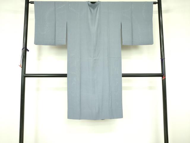 平和屋着物▽道行コート　スリーシーズン　春夏秋　塵除け　縦絽　港鼠色　ロング丈　正絹　逸品　DABF3619op