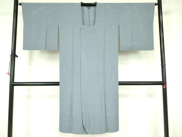 平和屋着物▽道行コート　スリーシーズン　春夏秋　塵除け　縦絽　港鼠色　ロング丈　正絹　逸品　DABF3619op