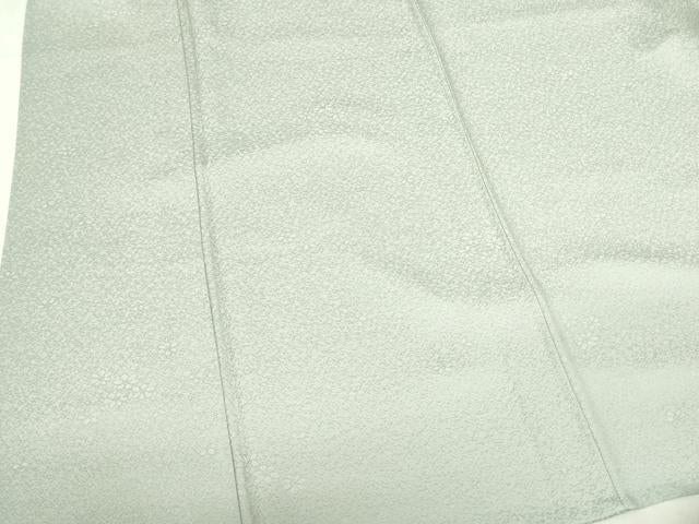 平和屋着物▽上質な色無地　単衣　舞花地紋　灰青色　正絹　逸品　DABF3620op