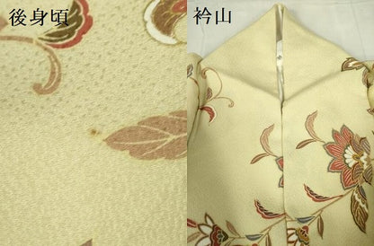 平和屋着物●訪問着　更紗花文　暈し染め　金彩　正絹　逸品　DABF3624op