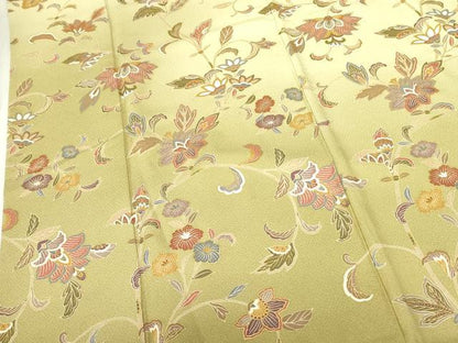 平和屋着物●訪問着　更紗花文　暈し染め　金彩　正絹　逸品　DABF3624op