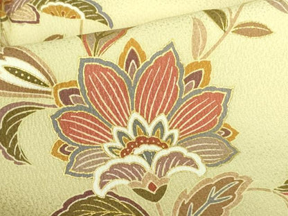 平和屋着物●訪問着　更紗花文　暈し染め　金彩　正絹　逸品　DABF3624op