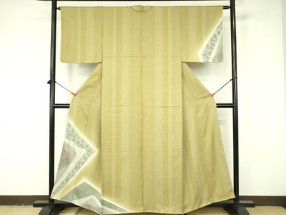 平和屋着物●江戸小紋　訪問着　吉祥花文　暈し染め　正絹　逸品　DABF3627op