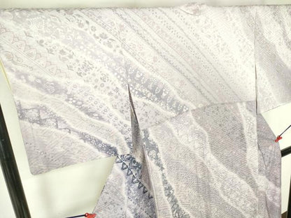 平和屋着物●訪問着　更紗花文　暈し染め　正絹　逸品　DABF3628op