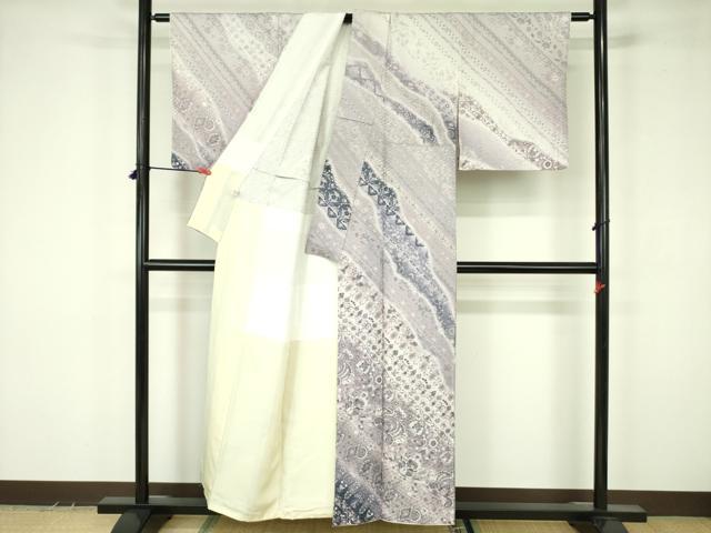 平和屋着物●訪問着　更紗花文　暈し染め　正絹　逸品　DABF3628op