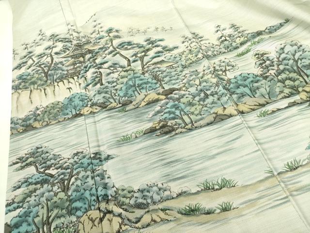 平和屋着物●本場大島紬　訪問着　作家物　会津菊光堂　ロング丈　正絹　逸品　DABF3629op
