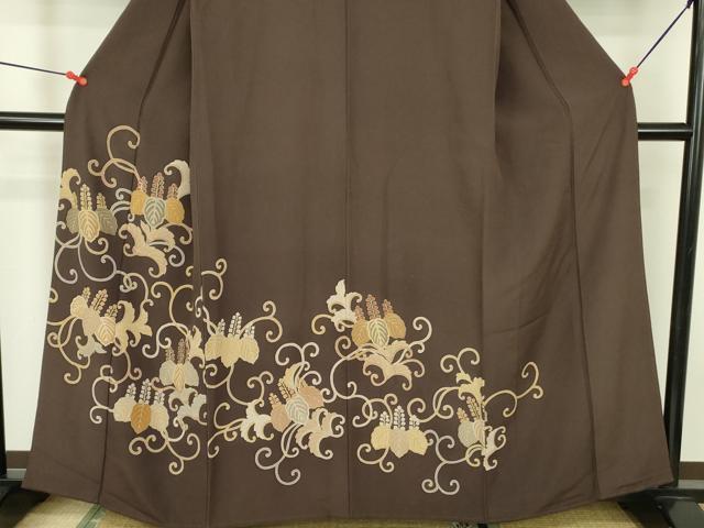 平和屋着物●訪問着　桐唐草文　正絹　逸品　DABF3632op