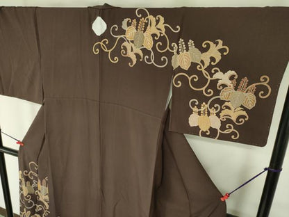 平和屋着物●訪問着　桐唐草文　正絹　逸品　DABF3632op