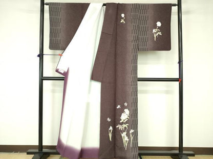 平和屋着物●染色の魔術師　染乃座・大久保玄才　そめのざ玄才　訪問着　総刺繍　舞蝶花文　やまと誂製　正絹　逸品　DABF3636op