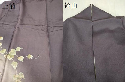 平和屋着物●中国三大刺繍　相良刺繍　総刺繍　訪問着　南天蔦の葉文　暈し染め　金糸　正絹　逸品　DABF3639op