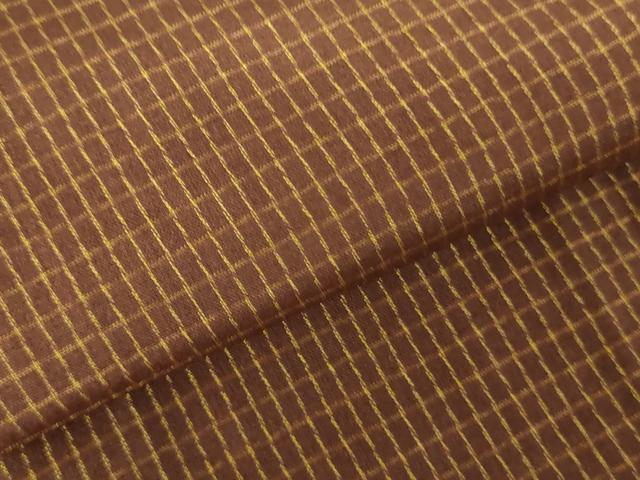 平和屋着物●男性　本場黄八丈　鳶八丈　紬　格子　正絹　逸品　DABF3640op
