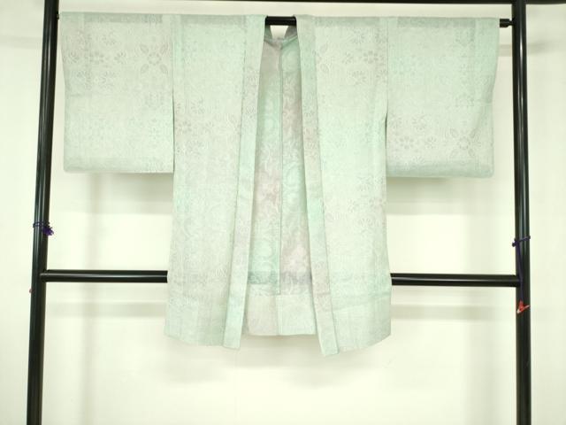 平和屋着物▽長羽織　スリーシーズン　春夏秋　塵除け　洋花唐草紋紗　正絹　逸品　DABF3647op