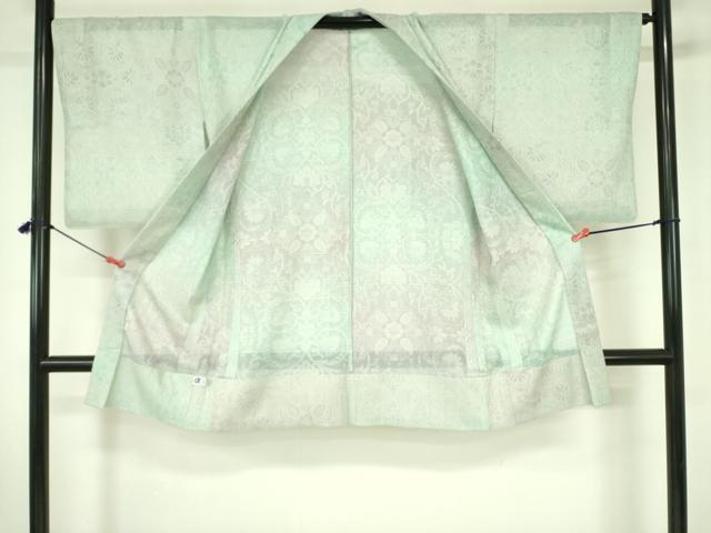 平和屋着物▽長羽織　スリーシーズン　春夏秋　塵除け　洋花唐草紋紗　正絹　逸品　DABF3647op