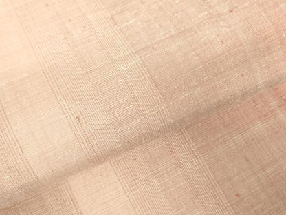 平和屋着物▽紅花紬　米沢　白根沢　単衣　間道　ロング丈　証紙付き　正絹　逸品　DABF3648op