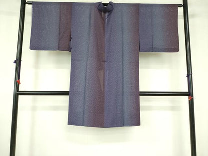 平和屋着物▽道中着　スリーシーズン　春夏秋　塵除け　草花紋紗　ロング丈　正絹　逸品　DABF3649op