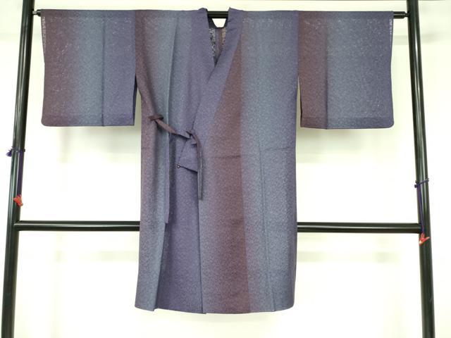 平和屋着物▽道中着　スリーシーズン　春夏秋　塵除け　草花紋紗　ロング丈　正絹　逸品　DABF3649op