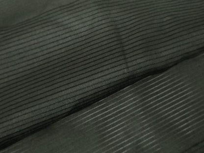 平和屋着物▽男性　黒紋付羽織　スリーシーズン　春夏秋　塵除け　絽　正絹　逸品　DABF3652op