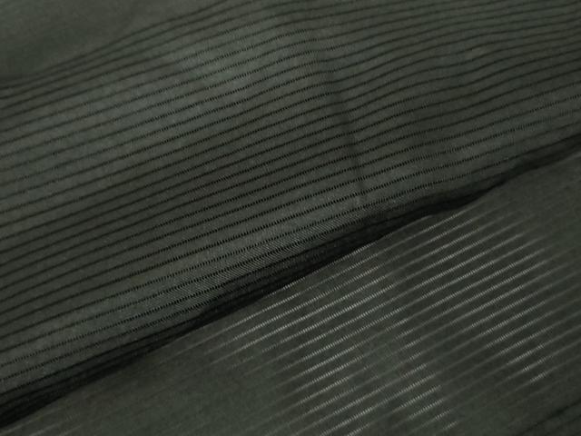 平和屋着物▽男性　黒紋付羽織　スリーシーズン　春夏秋　塵除け　絽　正絹　逸品　DABF3652op