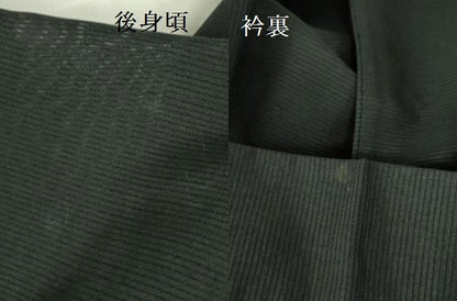 平和屋着物▽男性　黒紋付羽織　スリーシーズン　春夏秋　塵除け　絽　正絹　逸品　DABF3653op