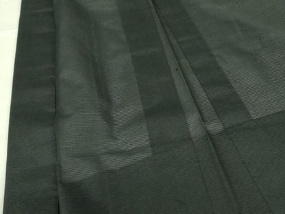 平和屋着物▽男性　黒紋付羽織　スリーシーズン　春夏秋　塵除け　絽　正絹　逸品　DABF3653op