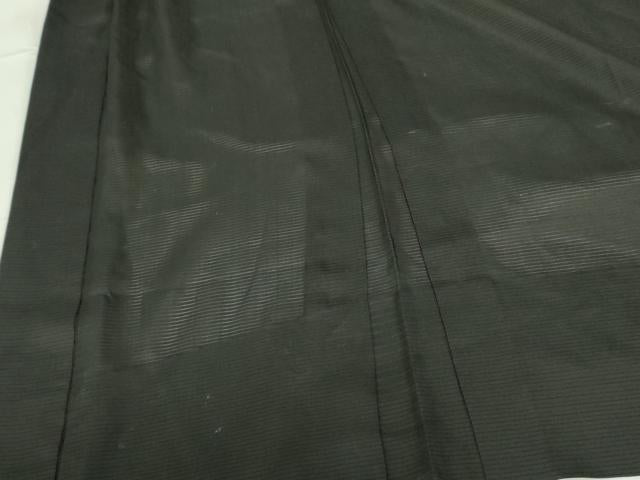 平和屋着物▽男性　黒紋付羽織　スリーシーズン　春夏秋　塵除け　絽　正絹　逸品　DABF3655op