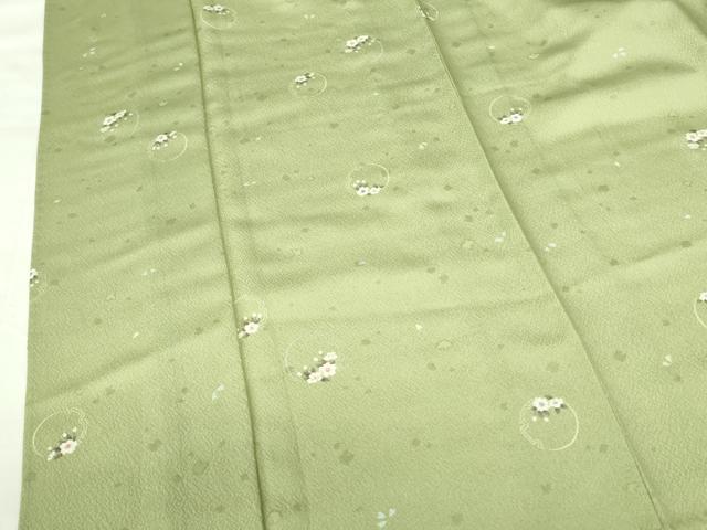 平和屋着物▽小紋　単衣　雪輪花文　洗える着物　未使用　DABF3658op