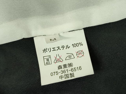 平和屋着物▽小紋　単衣　光琳水　黒地　金彩　洗える着物　未使用　DABF3661op