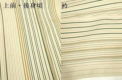 平和屋着物●上質な小紋　縞　正絹　逸品　DABF3677op
