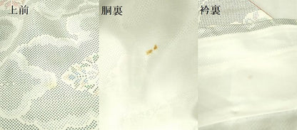 平和屋着物●本場大島紬　白大島　7マルキ　雲取花文　正絹　逸品　DABF3681op