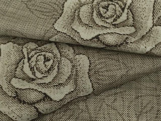 平和屋着物●本場大島紬　9マルキ　薔薇　バラ　そごう百貨店扱い　ロング丈　正絹　逸品　未使用　DABF3682op